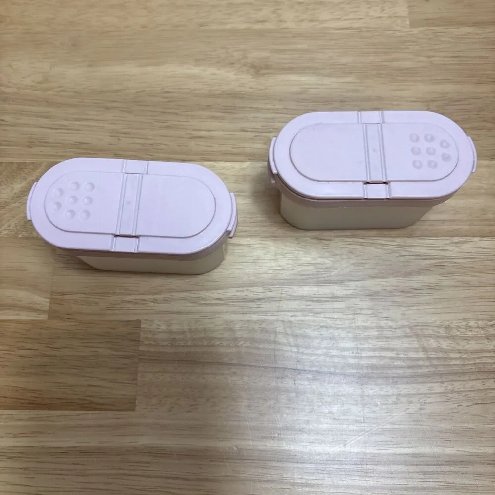 Tupperware Modular Mate Spice Container 1843-19 Pink Lid Set Of 2
